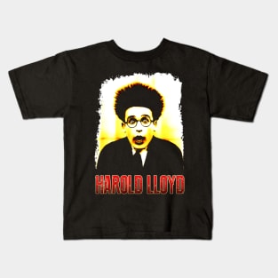 Silent Movie Star Harold Lloyd Kids T-Shirt